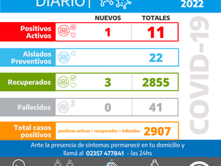 INFORME DIARIO SOBRE COVID-19 EN CARLOS TEJEDOR