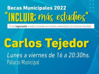 INSCRIPCIÓN A BECAS MUNICIPALES "INCLUIR: MÁS ESTUDIOS"