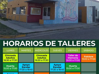 APOYO ESCOLAR, GIMNASIA, MEMORIA, HUERTA Y FOLCLORE: LA AMPLIA OFERTA DE CURSOS Y TALLERES EN EL CIC DEL BARRIO ESPERANZA