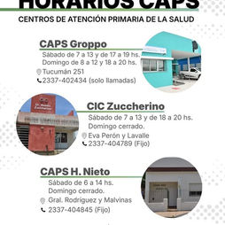 RIVADAVIA: ATENCIÓN DE LOS CENTROS DE SALUD DURANTE EL FIN DE SEMANA