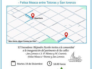 DAIREAUX: INAUGURACIÓN DE DOS CALLES DE PAVIMENTO