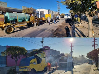 DAIREAUX: SE TRABAJA EN LA REPAVIMENTACIÓN DE DISTINTAS CUADRAS EN LA CIUDAD