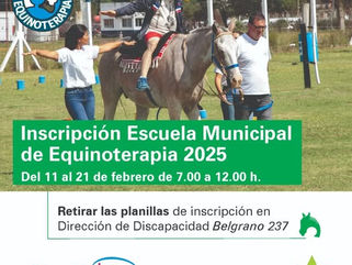 DAIREAUX: ABRE LA INSCRIPCIÓN 2025 A LA ESCUELA MUNICIPAL DE EQUINOTERAPIA