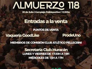 PELLEGRINI SE PREPARA PARA EL ALMUERZO DEL 118° ANIVERSARIO