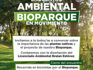 SE REALIZARÁ ESTE SÁBADO EN TRES LOMAS EL ENCUENTRO AMBIENTAL "BIOPARQUE EN MOVIMIENTO"