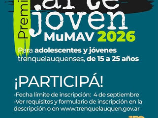 SE EXTENDIÓ EL PLAZO DE INSCRIPCIÓN PARA PARTICIPAR DEL PREMIO ARTE JOVEN EDICIÓN 2026