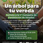 30 DE AGOSTO INVITA A LOS VECINOS A SUMARSE A LA CAMPAÑA DE FORESTACIÓN DE VEREDAS