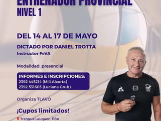 SE DICTARÁ EN TRENQUE LAUQUEN EL CURSO DE ENTRENADOR PROVINCIAL DE VÓLEY