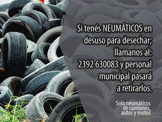 PELLEGRINI: CAMPAÑA DE RECOLECCIÓN DE NEUMÁTICOS