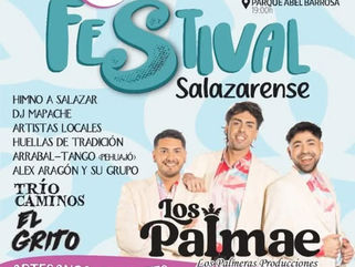 ESTE DOMINGO SE VIENE EL 6TO FESTIVAL SALAZARENSE, CON LA ACTUACIÓN CENTRAL DE "LOS PALMAE"