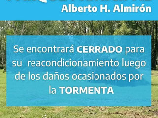 TRAS EL TEMPORAL, EL PARQUE MUNICIPAL ALMIRÓN PERMANECERÁ CERRADO PARA SU REACONDICIONAMIENTO