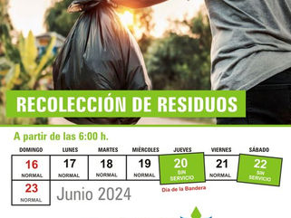 DAIREAUX: CRONOGRAMA DE RECOLECCIÓN DE RESIDUOS DURANTE LOS FINES DE SEMANA LARGOS