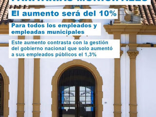 DAIREAUX: AUMENTO DE SALARIO PARA EL PERSONAL MUNICIPAL