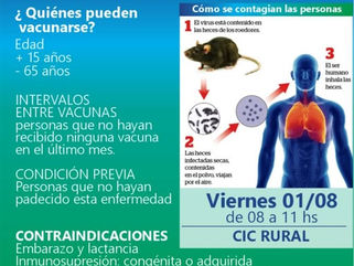 PEHUAJÓ: ESTE VIERNES SE REALIZARÁ EN EL CIC RURAL UNA JORNADA DE VACUNACIÓN HEMORRÁGICA ARGENTINA
