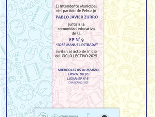 PEHUAJÓ: ACTO DE INICIO DEL CICLO LECTIVO 2025