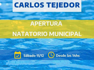 APERTURA DE NATATORIOS MUNICIPALES EN CARLOS TEJEDOR Y TRES ALGARROBOS