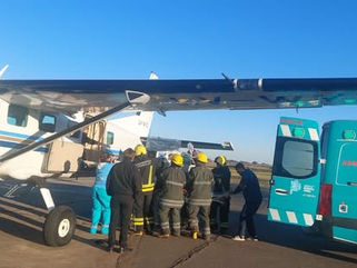 SE REALIZÓ UN NUEVO VUELO SANITARIO DESDE PEHUAJÓ