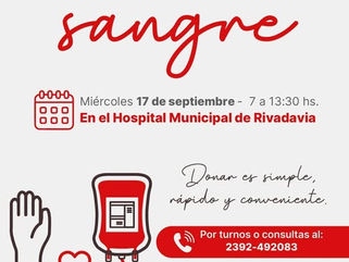 NUEVA COLECTA DE SANGRE EN RIVADAVIA