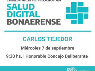 LANZAMIENTO DEL PROGRAMA SALUD DIGITAL BONAERENSE EN CARLOS TEJEDOR