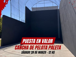 TRES LOMAS: PUESTA EN VALOR DE LA CANCHA DE PELOTA PALETA EN EL POLIDEPORTIVO MUNICIPAL