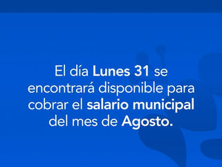 SALLIQUELÓ: EL LUNES 31 ESTARÁ AL COBRO EL SALARIO DEL PERSONAL MUNICIPAL