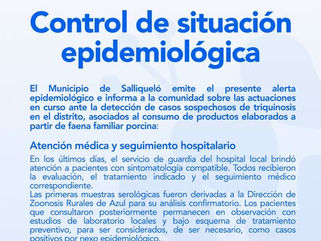 TRIQUINOSIS: COMUNICADO OFICIAL DEL MUNICIPIO DE SALLIQUELÓ