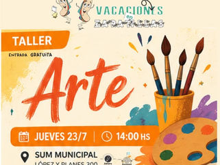 VACACIONES EN ZAPATILLAS: TALLER DE ARTE EN EL SUM MUNICIPAL