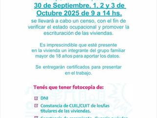 CENSO ESCRITURARIO EN BARRIOS DE PEHUAJÓ