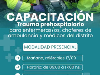 GUAMINÍ: CAPACITACIÓN EN ATENCIÓN DEL TRAUMA PREHOSPITALARIO DESTINADA A PERSONAL DE LA SALUD