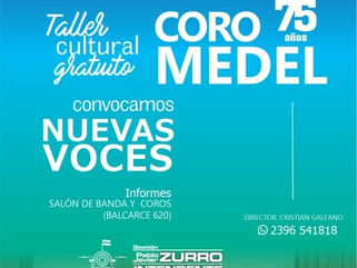 PEHUAJÓ: CONVOCATORIA A NUEVAS VOCES DEL CORO MEDEL
