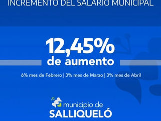 SALLIQUELÓ: NUEVO AUMENTO DEL SALARIO MUNICIPAL