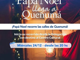 PAPÁ NOEL VISITA QUENUMÁ EN ESTA NOCHEBUENA