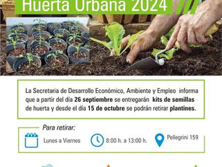 HUERTA URBANA 2024 EN DAIREAUX: ENTREGA DE KITS DE SEMILLAS Y PLANTINES