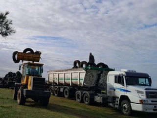 GUAMINÍ REALIZÓ LA CUARTA CARGA DE NEUMÁTICOS FUERA DE USO EN EL DISTRITO