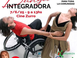 TALLER DE DANZA INTEGRADORA EN PEHUAJÓ, EL PRÓXIMO 7 DE JUNIO EN EL CINE ZURRO
