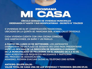 NUEVAS OPORTUNIDADES DE VIVIENDA EN PELLEGRINI