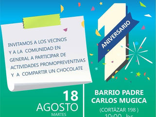PEHUAJÓ: EL CAPS "DR. JORGE JUAN ROCHA" CELEBRA SU PRIMER ANIVERSARIO