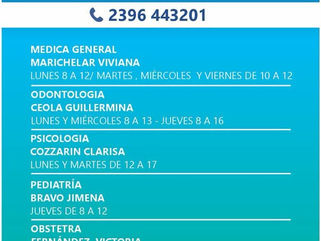 PEHUAJÓ: DÍAS Y HORARIOS DE ATENCIÓN MÉDICA EN CAPS, CIC Y CENTRO ONCOLÓGICO