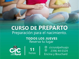 PEHUAJÓ: CURSO DE PREPARACIÓN INTEGRAL PARA EL NACIMIENTO, TODOS LOS JUEVES EN EL CIC RURAL