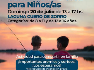 CONCURSO DE PESCA INFANTIL EN CUERO DE ZORRO: UNA PROPUESTA PARA COMENZAR LAS VACACIONES DE INVIERNO EN FAMILIA