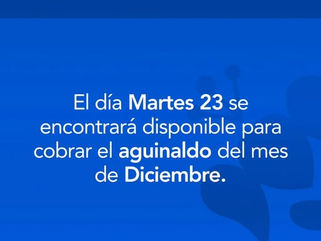 SALLIQUELÓ: EL MARTES 23 ESTARÁ DISPONIBLE AL COBRO EL MEDIO AGUINALDO PARA EL PERSONAL MUNICIPAL