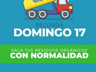 PELLEGRINI: RECOLECCIÓN DE RESIDUOS DURANTE EL FIN DE SEMANA