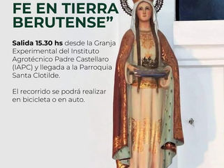 BERUTI: “CAMINO DE FE EN TIERRA BERUTENSE”, ESTE SÁBADO (7) EN EL MES ANIVERSARIO DE LA PATRONA DE BERUTI “SANTA CLOTILDE”