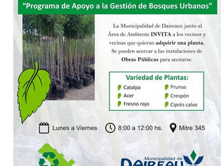 DAIREAUX: ENTREGA DE EJEMPLARES FORESTALES