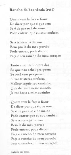 RANCHO DA BOA VINDA