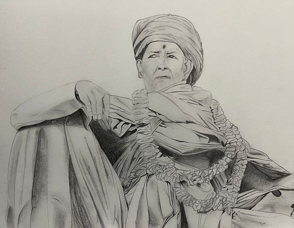 BAPS Guru & Visionary Leader- HH Shastriji Maharaj Sketch