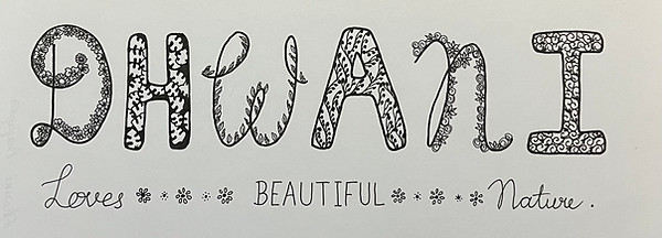 I love beautiful nature - Calligraphy