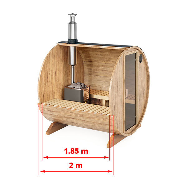 Thumbnail: Outdoor Barrel Sauna - 2.0m or 2.3m (4 Persons)