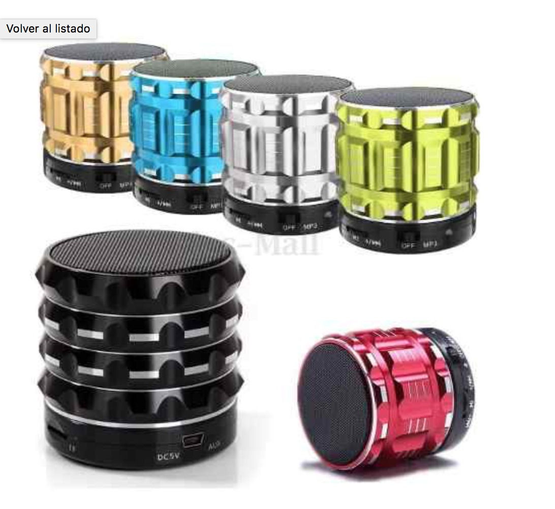 Bocina Bluetooth Recargable Usb Microsd 3.5 Mp3