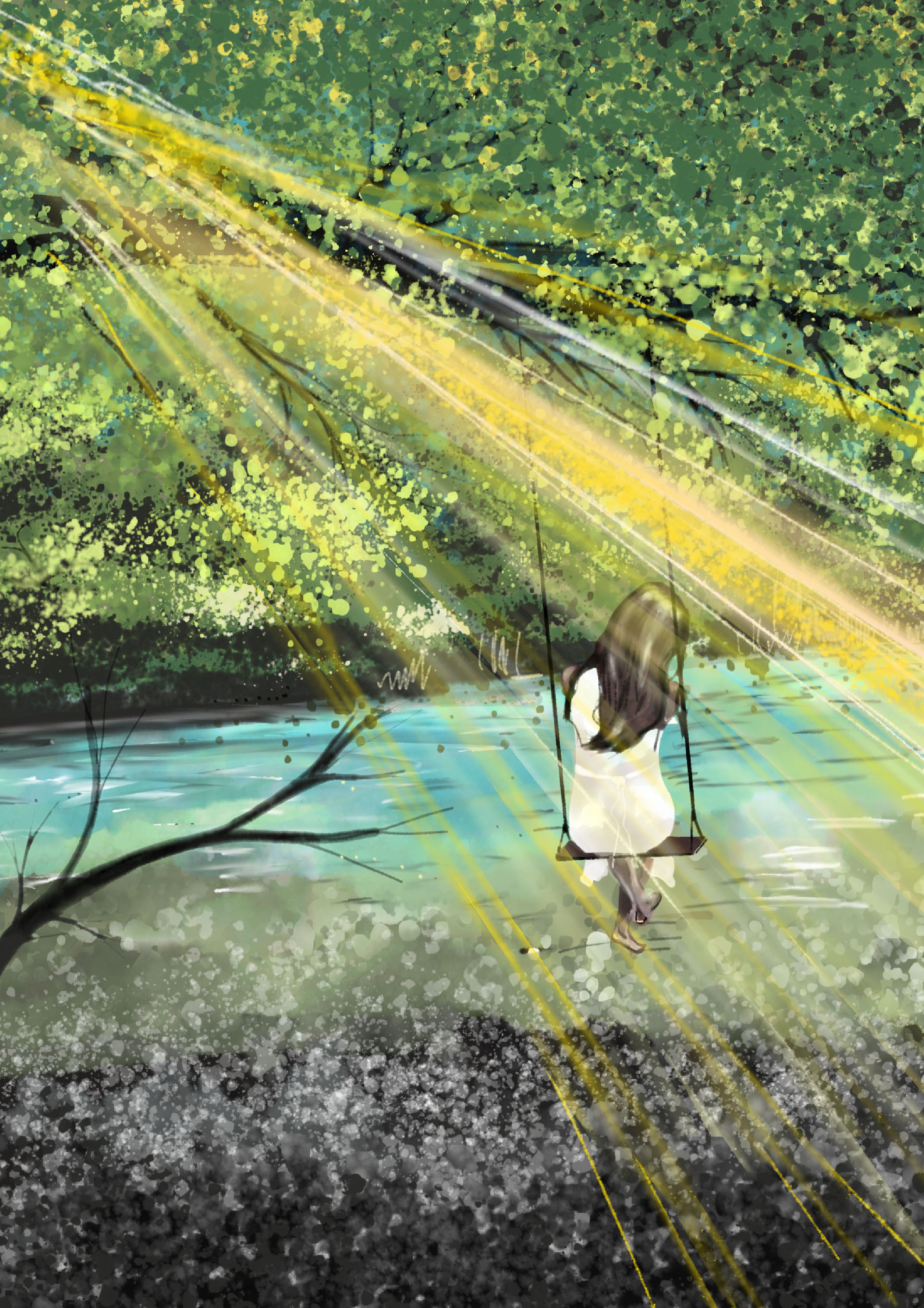 The girl on the swing